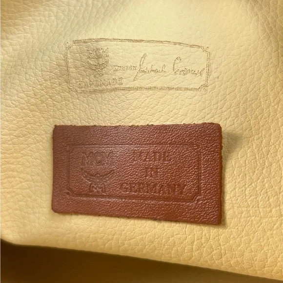 MCM Brown Clutch Bag Monogrammed Leather